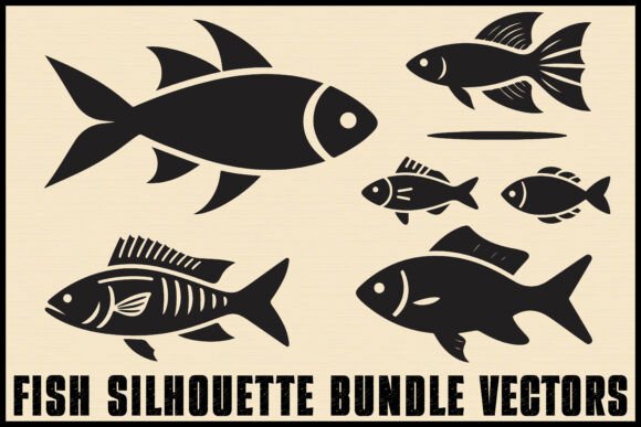 Download Fish Silhouette Vector Clipart Pack - Silhouette Collection